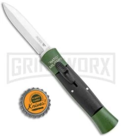 AKC 007 Concord NATO Military Dagger OTF Auto Knife Green/Black - Satin -Akc Sales Store AKC 007 Concord NATO Military Green Black Dagger OTF Auto Satin Flat BHQ 118419 jr bottlecap large
