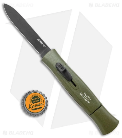 AKC 007 Concord NATO Military OTF Automatic Knife OD Green (3.25" Black Flat) 6 AKC 007 Concord NATO Military OTF Automatic Knife OD Green (3.25" Black Flat) - Image 4
