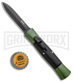 AKC 007 Concord Green/Black OTF Automatic Knife - Dagger Black -Akc Sales Store AKC 007 Concord OTF Auto Dagger Green Black Black BHQ 96479 jr bottlecap large