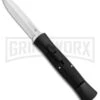 AKC Concord Black OTF Automatic Knife - Dagger Satin -Akc Sales Store AKC 007 Concord OTF Black Satin Dagger GX 30503 jr large