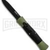 AKC Concord Green/Black OTF Automatic Knife - Flat Black -Akc Sales Store AKC 007 Concord OTF Green Black Flat GX 30500 jr large