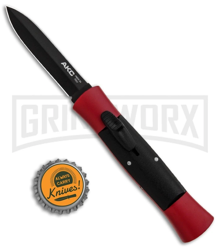 AKC 007 Concord Red/Black OTF Automatic Knife - Dagger Black 6 AKC 007 Concord Red/Black OTF Automatic Knife - Dagger Black - Image 4