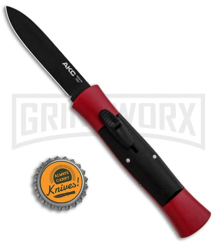 AKC 007 Concord Red/Black OTF Automatic Knife - Flat Black 6 AKC 007 Concord Red/Black OTF Automatic Knife - Flat Black - Image 4