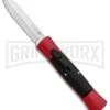 AKC 007 Concord Red/Black OTF Automatic Knife - Dagger Satin -Akc Sales Store AKC 007 Concord OTF Red Satin Dagger GX 30498 jr large