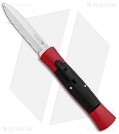 AKC 007 Concord OTF Automatic Dagger Knife Red/Black (2.75" Satin) 3 AKC 007 Concord OTF Automatic Dagger Knife Red/Black (2.75" Satin)