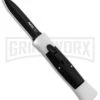AKC 007 Concord White/Black OTF Automatic Knife - Dagger Black -Akc Sales Store AKC 007 Concord OTF White Black Dagger GX 30494 jr large