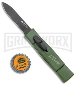 AKC Minion Concord Green OTF Automatic Knife - Spear Point Plain 9 AKC Minion Concord Green OTF Automatic Knife - Spear Point Plain -Akc Sales Store AKC 007 Mini Concord OTF Auto NATO Green Black BHQ 135713 jr bottlecap large
