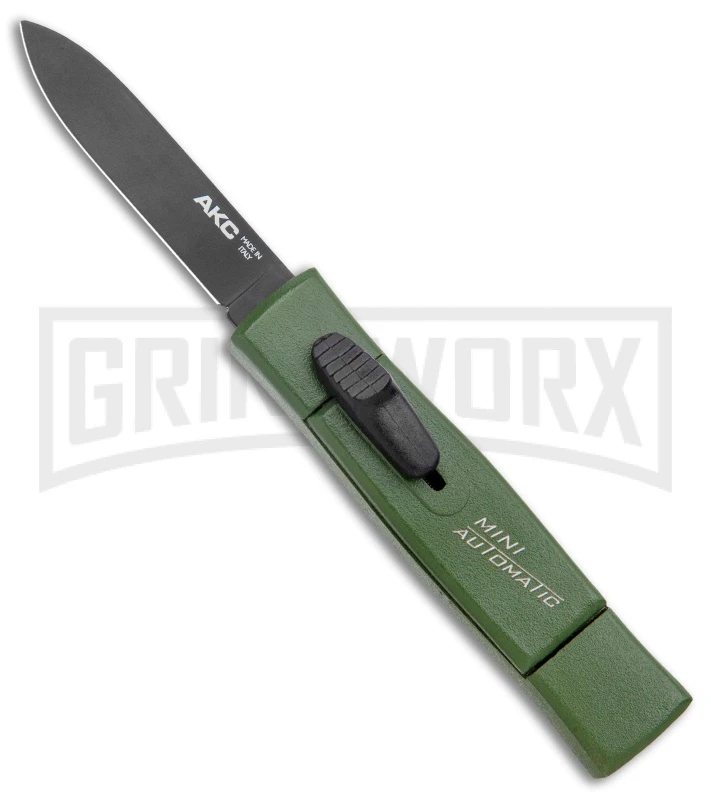 AKC Minion Concord Green OTF Automatic Knife - Spear Point Plain 3 AKC Minion Concord Green OTF Automatic Knife - Spear Point Plain