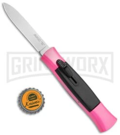 AKC 077 Concord Hot Pink OTF Automatic Knife - Flat Satin Plain -Akc Sales Store AKC 077 Concord OTF Hot Pink BHQ 72005 jr bottlecap 2 large