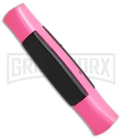 AKC 077 Concord Hot Pink OTF Automatic Knife - Flat Satin Plain -Akc Sales Store AKC 077 Concord OTF Hot Pink BHQ 72005 jr side large