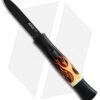 AKC 077 Concord OTF Automatic Knife Flames (3.25" Black Flat) -Akc Sales Store AKC 077 concord flames black BP 19136 er