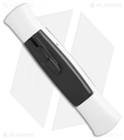AKC 077 Concord OTF Automatic Knife White/Black (3.25" Satin Flat) -Akc Sales Store AKC 077 concord white black satin flat BHQ 52355 er side