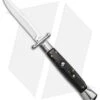 AKC Swinguard 10" Auto Italian Bayonet Stiletto Sim Dark Horn (4.25" Satin) 2 AKC Swinguard 10" Auto Italian Bayonet Stiletto Sim Dark Horn (4.25" Satin) -Akc Sales Store AKC 10in Italian Swinguard Sim Horn Auto Bayo BHQ 138553 jr