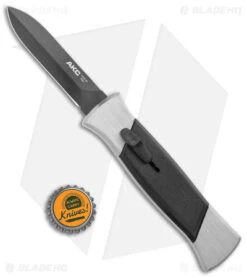 AKC 777 Blackfinger Dagger OTF Automatic Knife Brushed (3.4" Black) -Akc Sales Store AKC 777 Blackfinger Dagger OTF Auto Brushed Black BHQ 138853 jr bottlecap