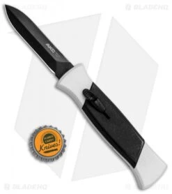 AKC 777 Blackfinger Dagger OTF Automatic Knife White/Black (3.375" Black) -Akc Sales Store AKC 777 Blackfinger Dagger OTF White Black BHQ 82047 jr bottlecap