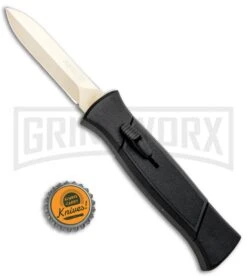 AKC 777 Blackfinger Black OTF Automatic Knife - Dagger Gold Plain 9 AKC 777 Blackfinger Black OTF Automatic Knife - Dagger Gold Plain -Akc Sales Store AKC 777 Blackfinger OTF Auto Black Gold Dagger BHQ 92040 jr bottlecap large