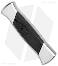 AKC 777 Blackfinger Tanto OTF Automatic Knife Brushed Aluminum (3.375" Black) -Akc Sales Store AKC 777 Blackfinger OTF Auto Brushed Aluminum Black Black Tanto BHQ 153398 jr spine