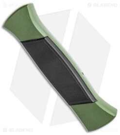 AKC 777 Blackfinger OTF Automatic Knife Green/Black (3.375" Black Flat) -Akc Sales Store AKC 777 Blackfinger OTF Auto Green Black Black Flat BHQ 138920 jr side