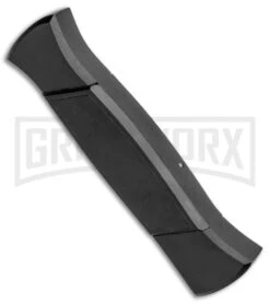 AKC 777 Blackfinger Black OTF Automatic Knife - Stonewash Tanto -Akc Sales Store AKC 777 Blackfinger Tanto OTF Auto Black SW BHQ 87413 jr side 2 large