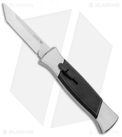 AKC 777 Blackfinger Tanto OTF Automatic Knife Brushed Aluminum (3.375" SW) 3 AKC 777 Blackfinger Tanto OTF Automatic Knife Brushed Aluminum (3.375" SW)