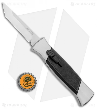 AKC 777 Blackfinger Tanto OTF Automatic Knife Brushed Aluminum (3.375" SW) 6 AKC 777 Blackfinger Tanto OTF Automatic Knife Brushed Aluminum (3.375" SW) - Image 4