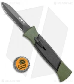 AKC 777 Green Blackfinger Dagger OTF Auto Brushed Aluminum (3.375" Black) -Akc Sales Store AKC 777 Green Blackfinger Dagger OTF Auto Brushed Aluminum Black BHQ 87411 jr bottlecap