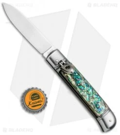 AKC Classic 8" Lever Lock Automatic Italian Knife Abalone (3.2" Polish Flat) 9 AKC Classic 8" Lever Lock Automatic Italian Knife Abalone (3.2" Polish Flat) -Akc Sales Store AKC 8in LL Italian Auto Abalone Polish Flat BHQ 82042 jr bottlecap