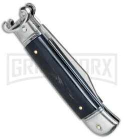 AKC 8" Shot Shell Puller Dark Horn Lever Lock - Clip Point 8 AKC 8" Shot Shell Puller Dark Horn Lever Lock - Clip Point -Akc Sales Store AKC 8in Shot Puller Dark Horn LL CP BP 3306 jr side large