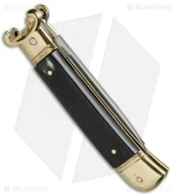 AKC Shot Puller 8" Lever Lock Italian Auto Brazilian W/ Brass (3.2" Polish Flat) -Akc Sales Store AKC 8in Shot Puller LL Brazilian Horn Brass BP 19886 jr side