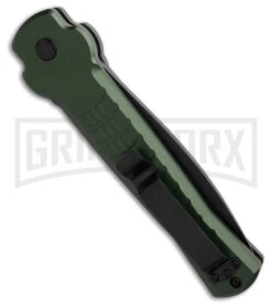 AKC X-treme Ace1 Green Automatic Knife - Black Plain 7 AKC X-treme Ace1 Green Automatic Knife - Black Plain -Akc Sales Store AKC Ace Automatic Knife Dark Green 3in Black BHQ 189107 td side large