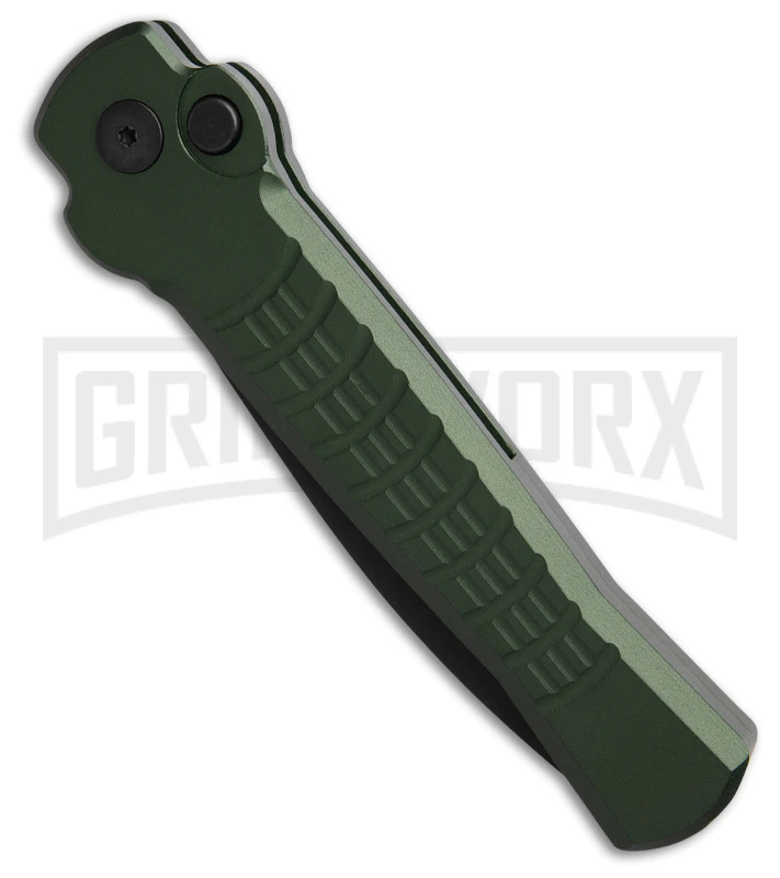 AKC X-treme Ace1 Green Automatic Knife - Black Plain 4 AKC X-treme Ace1 Green Automatic Knife - Black Plain - Image 2