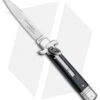 AKC Leverletto 7.5" Lever Lock Automatic Italian Knife Ebony (3.2" Satin) 1 AKC Leverletto 7.5" Lever Lock Automatic Italian Knife Ebony (3.2" Satin) -Akc Sales Store AKC Bill DeShivs Leverletto Ebony Wood Satin Plain BP 26642 jr