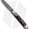 AKC Classic 8" Lever Lock Automatic Italian Knife Dark Horn (3.2" Damascus) 2 AKC Classic 8" Lever Lock Automatic Italian Knife Dark Horn (3.2" Damascus) -Akc Sales Store AKC Classic 8in LL Dark Horn Damascus Flat BP 30457 jr