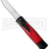 AKC Minion Concord Black/Red OTF Automatic Knife - Dagger Satin Plain -Akc Sales Store AKC Concord Black Red OTF Auto Dagger Satin GX 35507 jr large
