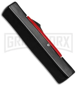AKC Minion Concord Black/Red OTF Automatic Knife - Dagger Satin Plain -Akc Sales Store AKC Concord Black Red OTF Auto Dagger Satin GX 35507 jr side large