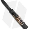 AKC Minion Concord OTF Automatic Knife Leopard (2.3" Black Flat Grind)