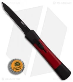 AKC Concord Tanto OTF Automatic Knife Black/Red (3.25" Black) -Akc Sales Store AKC Concord Tanto Black Red Black BHQ 90288 er bottlecap