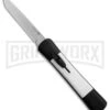AKC Concord Black/White OTF Automatic Knife - Tanto Satin Plain -Akc Sales Store AKC Concord Tanto Black White Satin BHQ 90287 er large