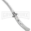 AKC Curved Stiletto White Pearlex Automatic Knife - Bayo Satin 1 AKC Curved Stiletto White Pearlex Automatic Knife - Bayo Satin -Akc Sales Store AKC Curved Stiletto White Pealex AK 4in Satin GX 41021 td large