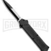 AKC F-16 Black D/A OTF Automatic Knife - Bayo Two Tone -Akc Sales Store AKC F 16 Black DA OTF Auto Bayo TT Plain BHQ 111245 jr large