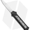 AKC F-16 D/A Bayonet OTF Automatic Knife Black/Stripe (3.3" Satin) -Akc Sales Store AKC F 16 Black Stripe Inlay DA OTF Bayo Satin Plain BP 25394 jr
