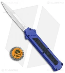 AKC F-16 D/A Bayonet OTF Automatic Knife Blue (3.3" Satin) -Akc Sales Store AKC F 16 Blue DA OTF Bayo Satin Plain BP 23856 jr bottlecap