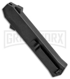 AKC F-16 D/A Bayonet OTF Automatic Knife Black Carbon Fiber (3.3" Bayo) -Akc Sales Store AKC F 16 DA Bayo OTF Auto Black CF Bayo BHQ 102234 jr side large