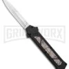 AKC F-16 Diamondback D/A OTF Automatic Knife - Bayo Satin Plain -Akc Sales Store AKC F 16 DA Bayo OTF Auto Diamondback Satin BHQ 131609 jr large
