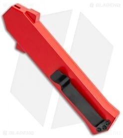 AKC F-16 D/A Bayonet OTF Automatic Knife Red (3.3" Two Tone) -Akc Sales Store AKC F 16 DA Bayo OTF Auto Red BHQ 112389 jr side