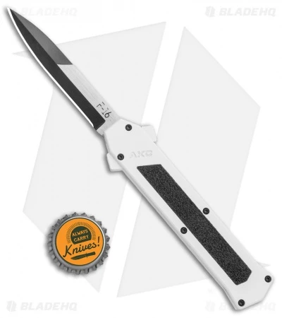 AKC F-16 D/A Bayonet OTF Automatic Knife White (3.3" Two Tone) 6 AKC F-16 D/A Bayonet OTF Automatic Knife White (3.3" Two Tone) - Image 4