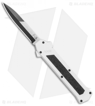 AKC F-16 D/A Bayonet OTF Automatic Knife White (3.3" Two Tone) 3 AKC F-16 D/A Bayonet OTF Automatic Knife White (3.3" Two Tone)