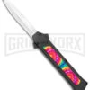 AKC F-16 Tie Dye D/A OTF Automatic Knife - Bayo Satin Plain -Akc Sales Store AKC F 16 DA Bayo OTF Tie Dye Satin BHQ 143649 jr large