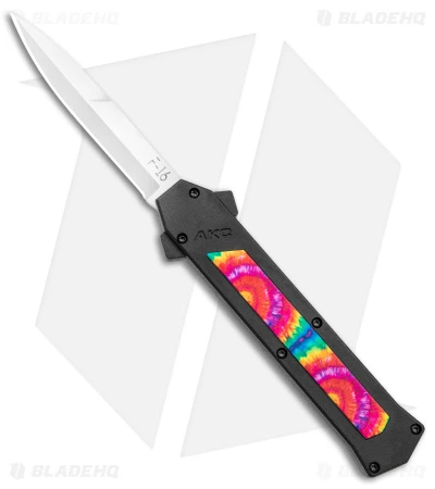 AKC F-16 D/A Bayonet OTF Automatic Knife Tie Dye (3.3" Satin) 3 AKC F-16 D/A Bayonet OTF Automatic Knife Tie Dye (3.3" Satin)