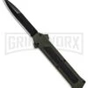 AKC F-16 OD Green D/A OTF Automatic Knife - Bayo Black Plain 2 AKC F-16 OD Green D/A OTF Automatic Knife - Bayo Black Plain -Akc Sales Store AKC F 16 DA Bayonet OD Green Black BHQ 86948 er large